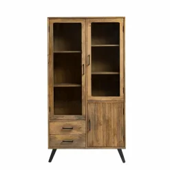 Made in Meubles Vitrine<Vitrine Haute en bois de de manguier Joy